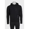 Men's plain black hoodie