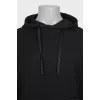 Men's plain black hoodie