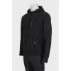 Men's plain black hoodie