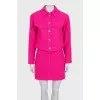 Pink tweed skirt suit