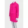 Pink tweed skirt suit