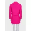 Pink tweed skirt suit