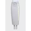 Straight-cut skirt with ties