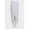 Straight-cut skirt with ties