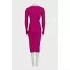 Fitted dress with gold embellishment and tag