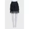 Black skirt with lace frills