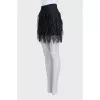 Black skirt with lace frills