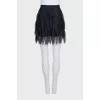 Black skirt with lace frills