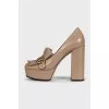 Beige leather Marmont shoes
