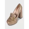 Beige leather Marmont shoes