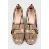 Beige leather Marmont shoes