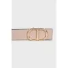 Beige leather belt