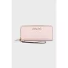 Leather wallet with gold clasp