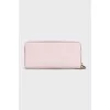 Leather wallet with gold clasp