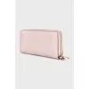 Leather wallet with gold clasp