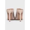 Closed leather mules with heels