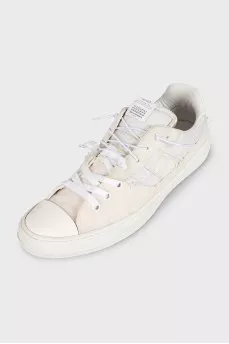 Men's white combination sneakers