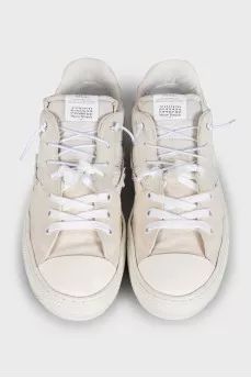 Men's white combination sneakers