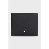 Men's black leather wallet