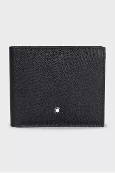 Men's black leather wallet