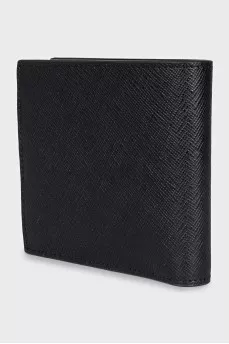 Men's black leather wallet