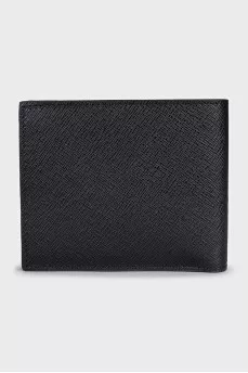 Men's black leather wallet