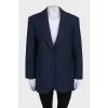 Straight-cut pinstriped jacket