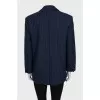 Straight-cut pinstriped jacket