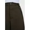 High-waisted wide-leg trousers with buttons