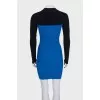 Blue dress with a cutout