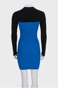 Blue dress with a cutout