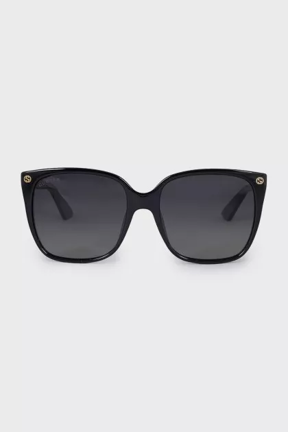 Black sunglasses with logo