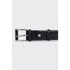 Men's dark blue leather belt
