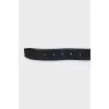 Men's dark blue leather belt