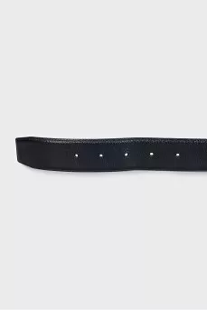 Men's dark blue leather belt
