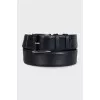 Men's dark blue leather belt