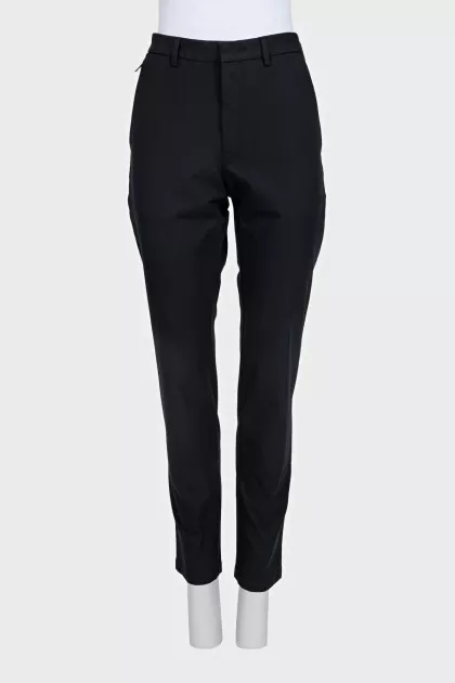 Черные slim fit брюки