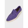 Purple Summer Charms Walk Suede Loafers