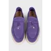 Purple Summer Charms Walk Suede Loafers
