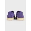 Purple Summer Charms Walk Suede Loafers