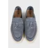 Summer Walk grey suede loafers