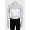 White fitted top