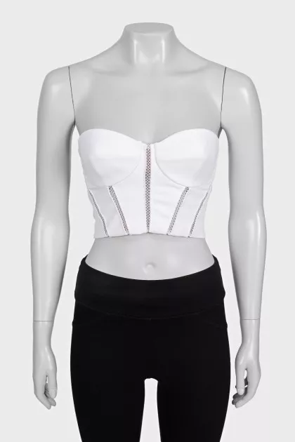 White fitted top