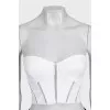 White fitted top