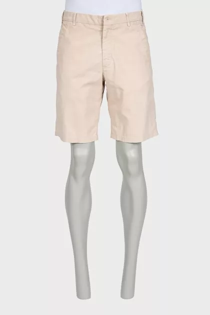 Men's straight-cut shorts with a zipper