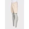 Men's straight-cut shorts with a zipper