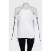 Loose long sleeve top with open shoulders