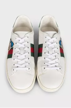 Кеды белого цвета Ace by Gucci x Disney