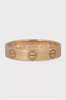 Love ring in yellow gold