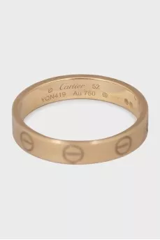 Love ring in yellow gold